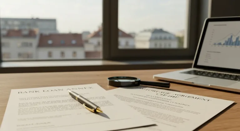 Dokumenty aneksu do umowy kredytu frankowego na biurku w kancelarii prawnej